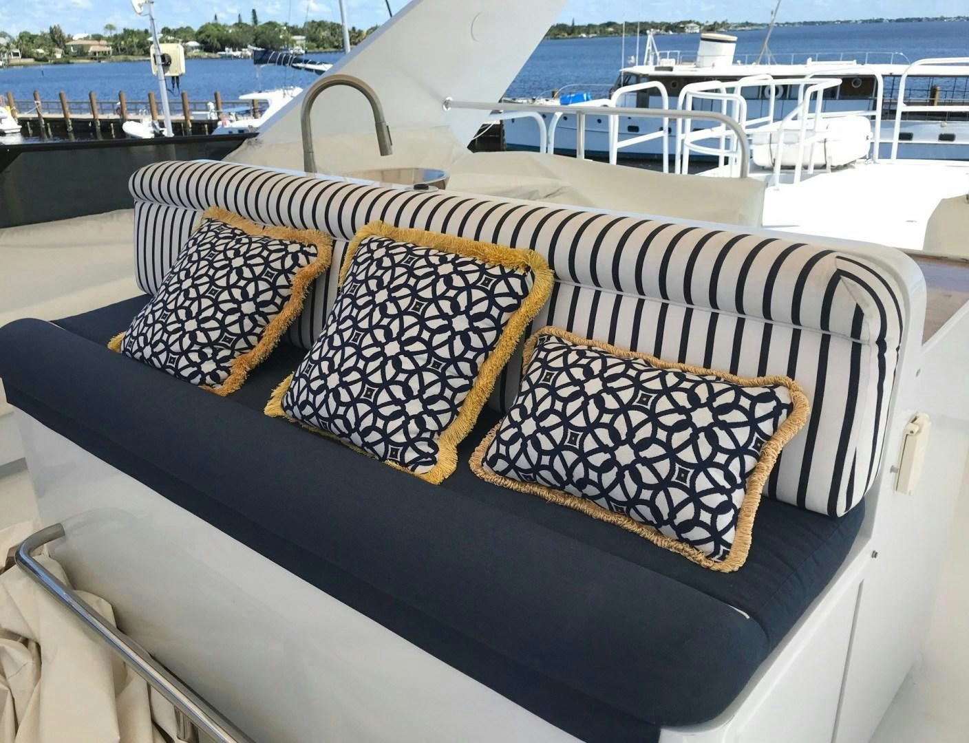 a couple of cushions on a boat aboard CORDINA Yacht for Sale