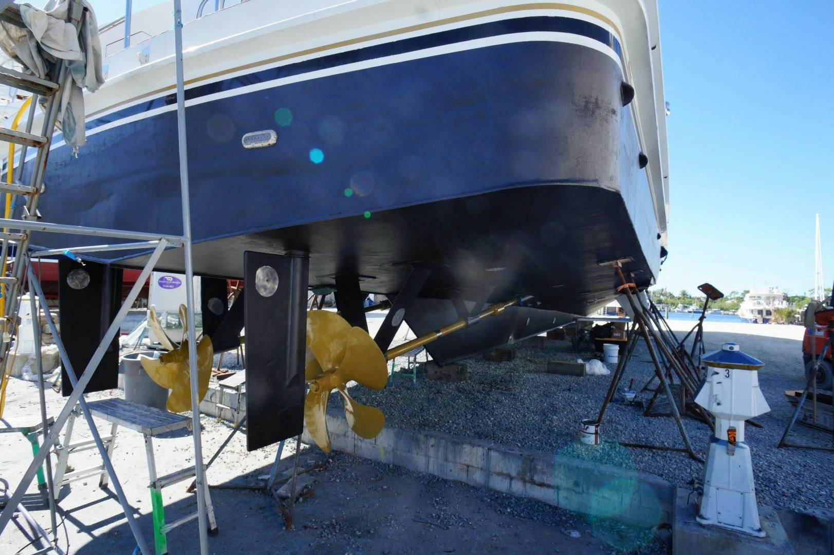 a large machine with a large hole in the middle aboard CORDINA Yacht for Sale