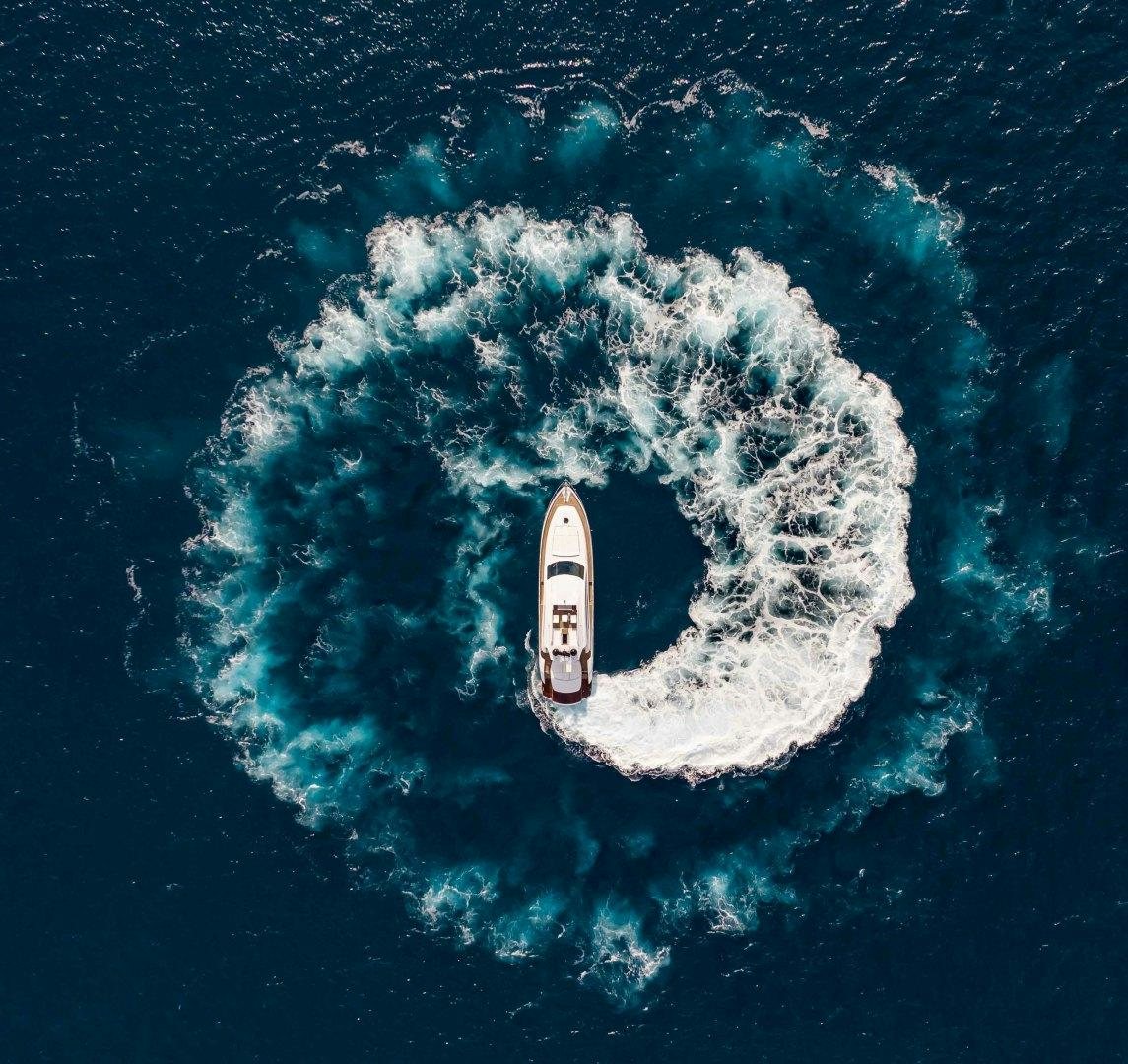 a space shuttle flying through the sky aboard JULIE K Yacht for Sale
