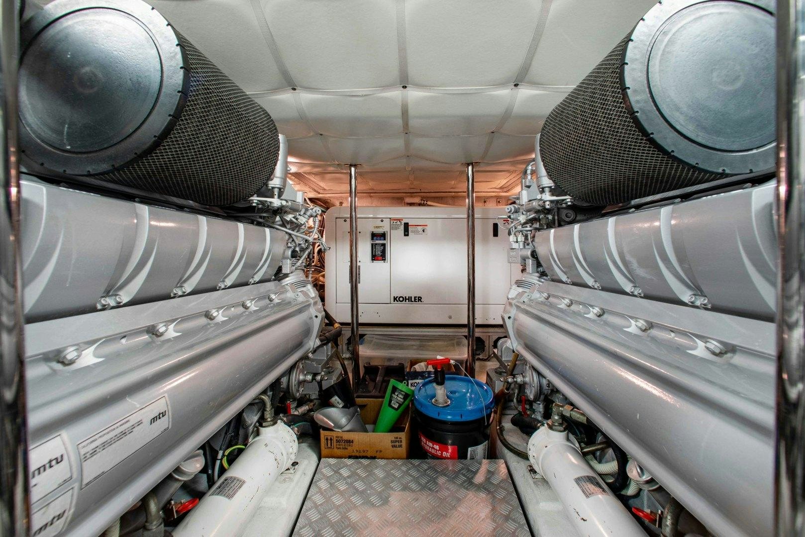 a room with machinery and equipment aboard JULIE K Yacht for Sale