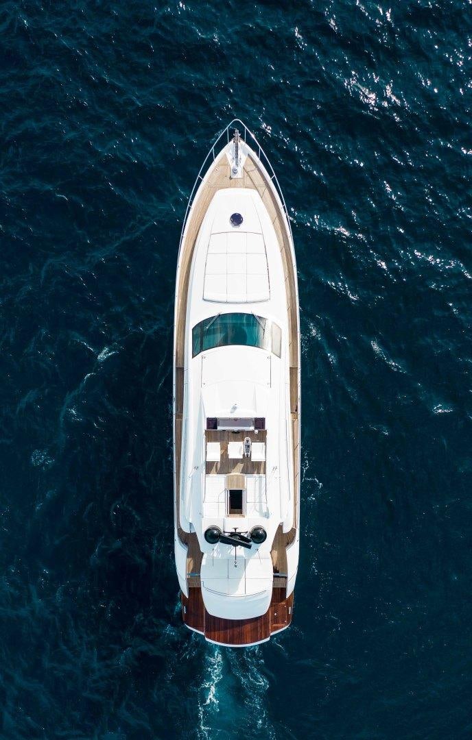 a white ship in the water aboard JULIE K Yacht for Sale