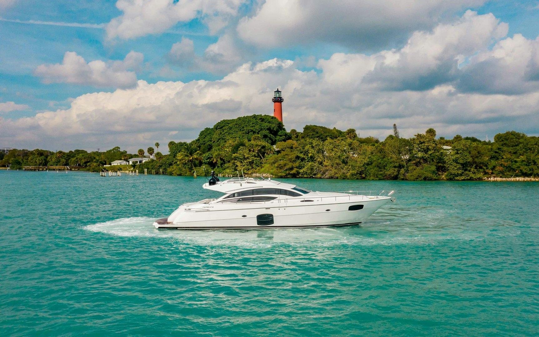 a boat on the water aboard JULIE K Yacht for Sale