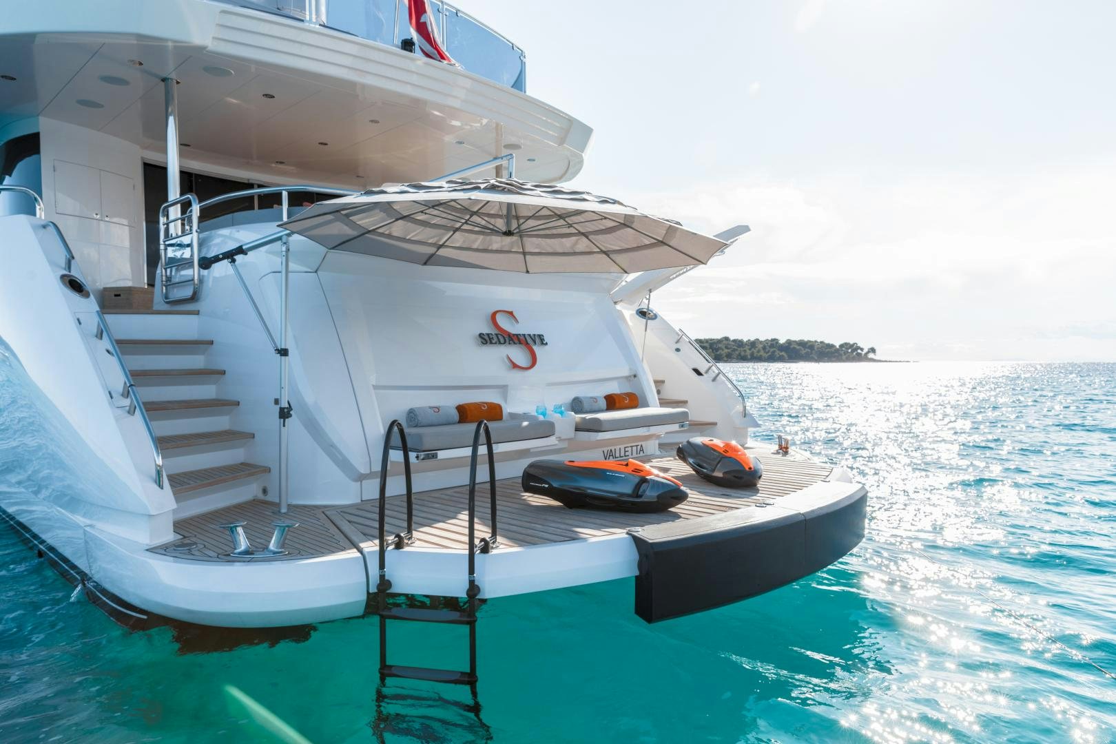a boat on the water aboard SEDATIVE Yacht for Sale