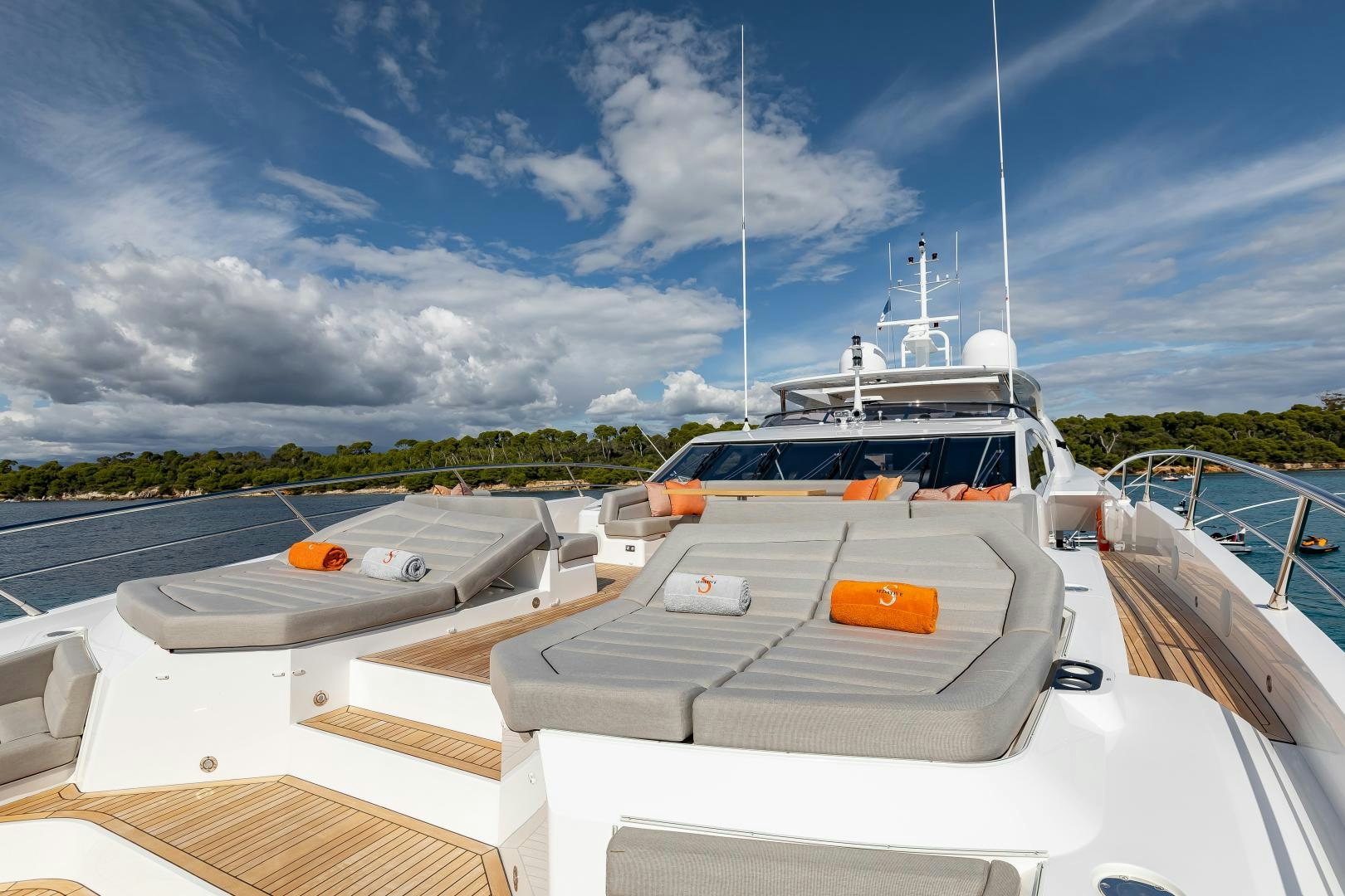 a boat on a dock aboard SEDATIVE Yacht for Sale