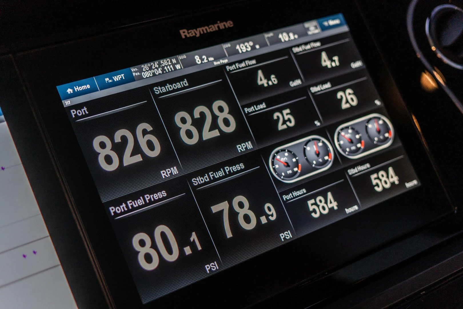 graphical user interface, application aboard BLIND DATE Yacht for Sale