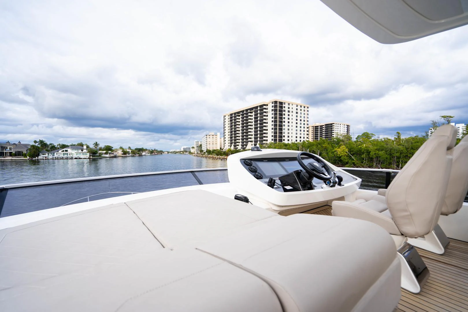 a boat on a deck aboard BLIND DATE Yacht for Sale