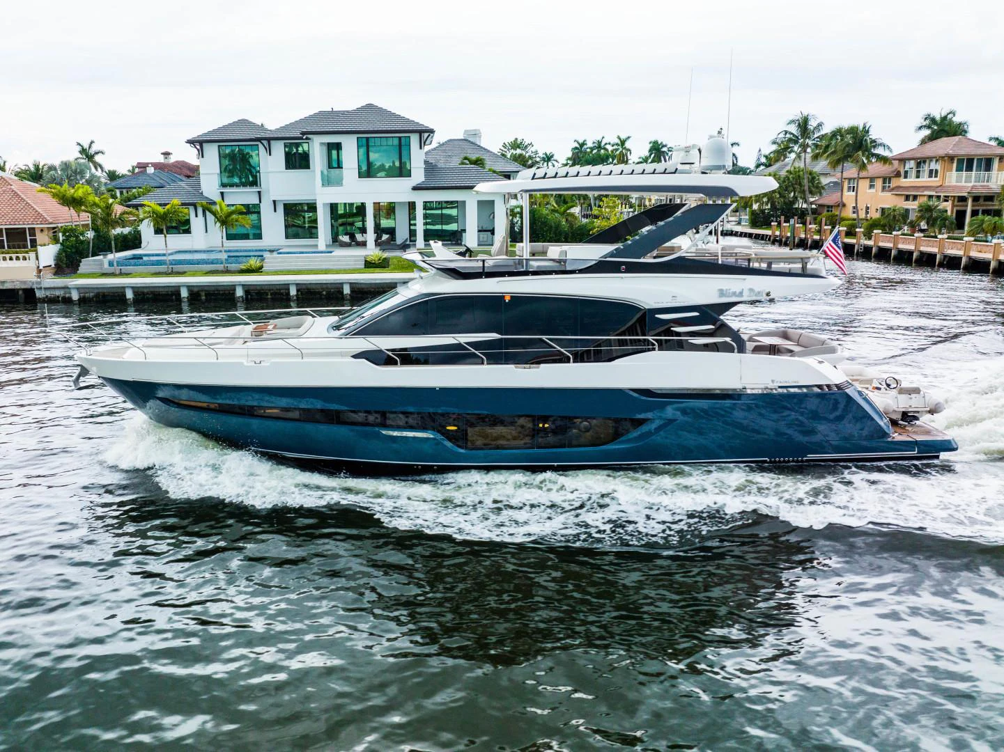a boat on the water aboard BLIND DATE Yacht for Sale