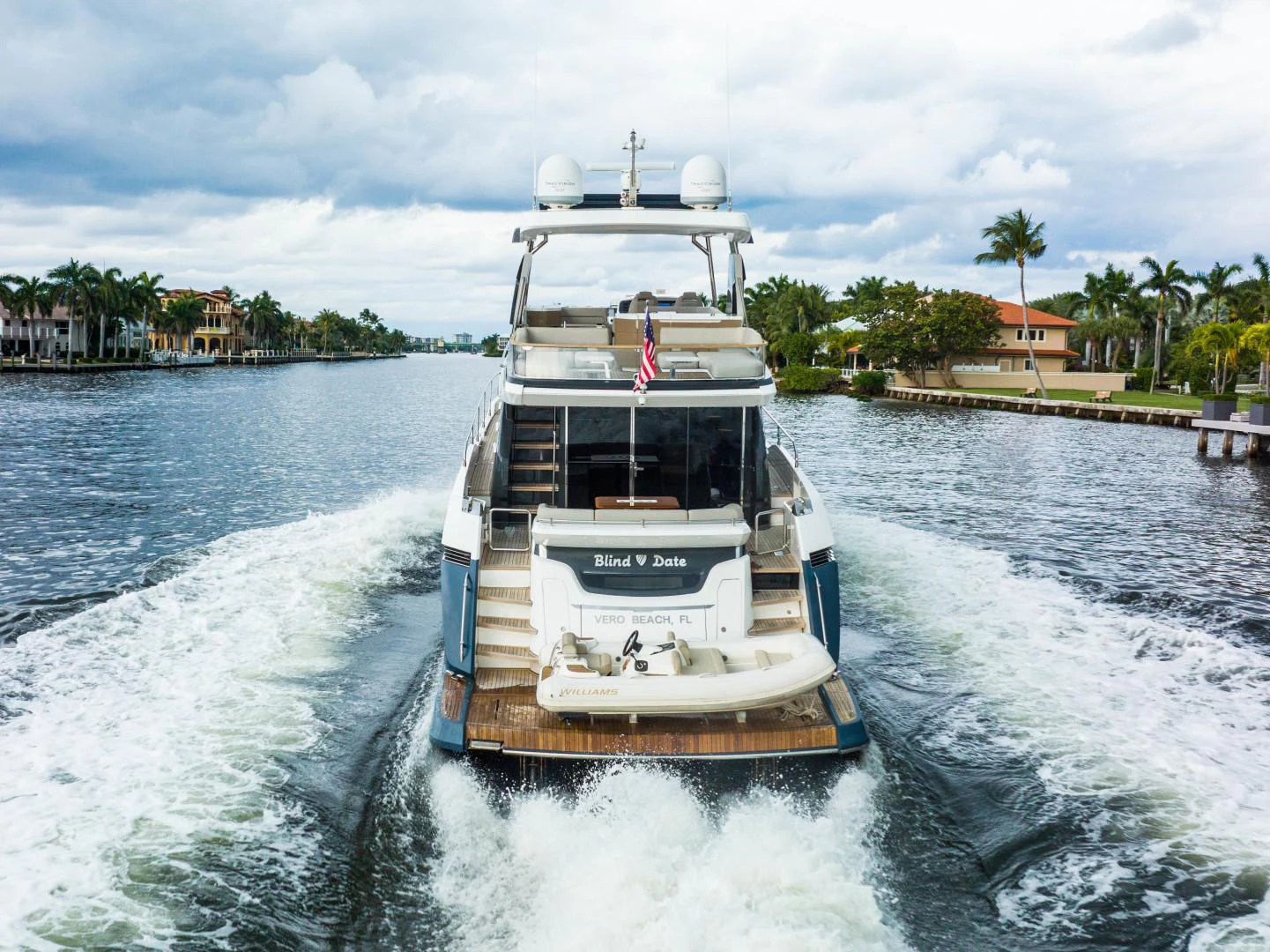 a boat on the water aboard BLIND DATE Yacht for Sale
