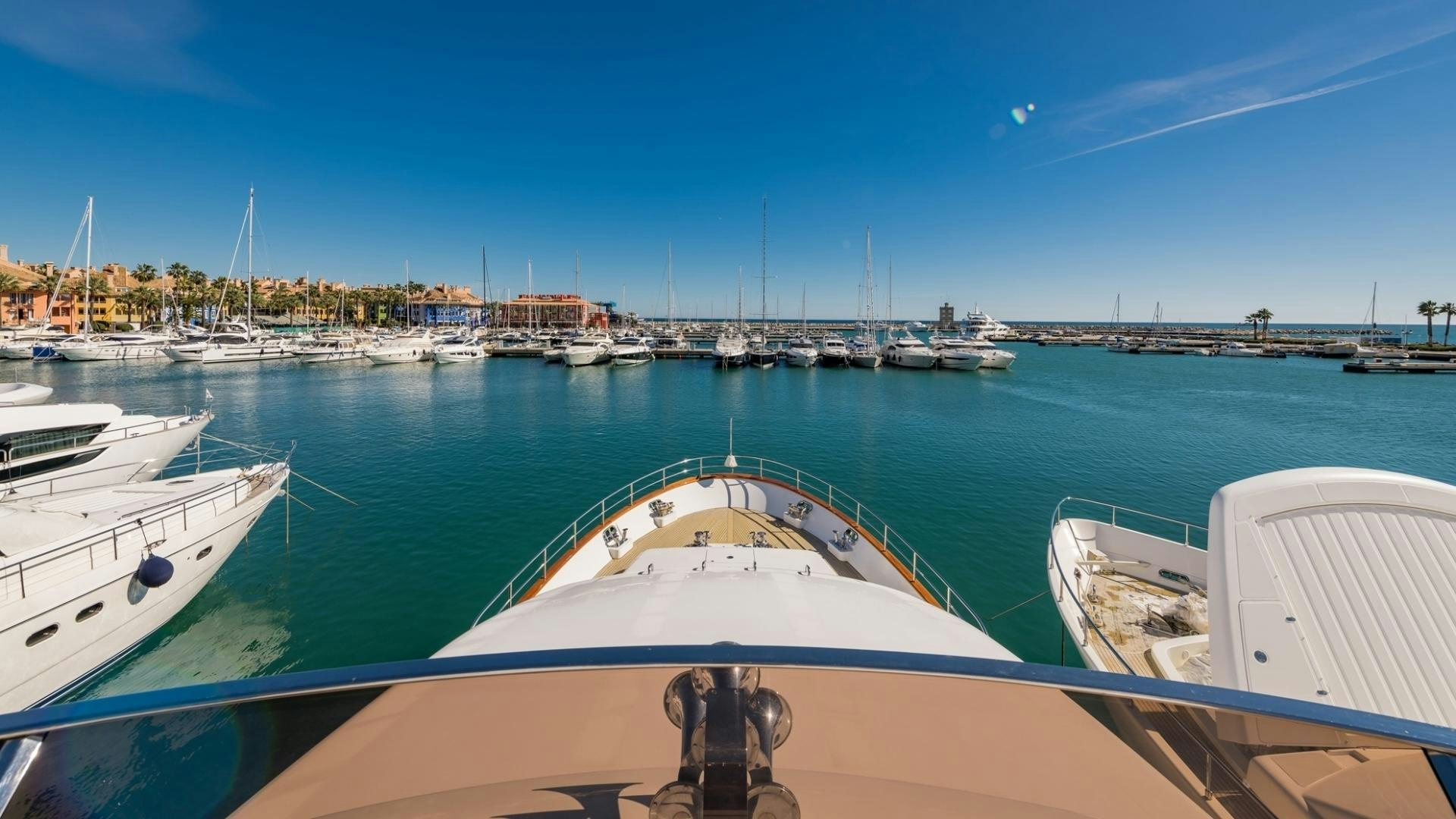 a boat in the water aboard LA BELLA SARA III Yacht for Sale