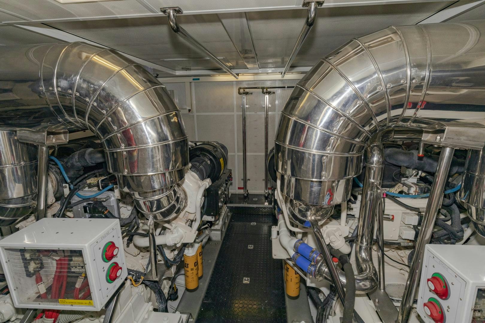 a large room with machinery aboard VIAGGIO Yacht for Sale