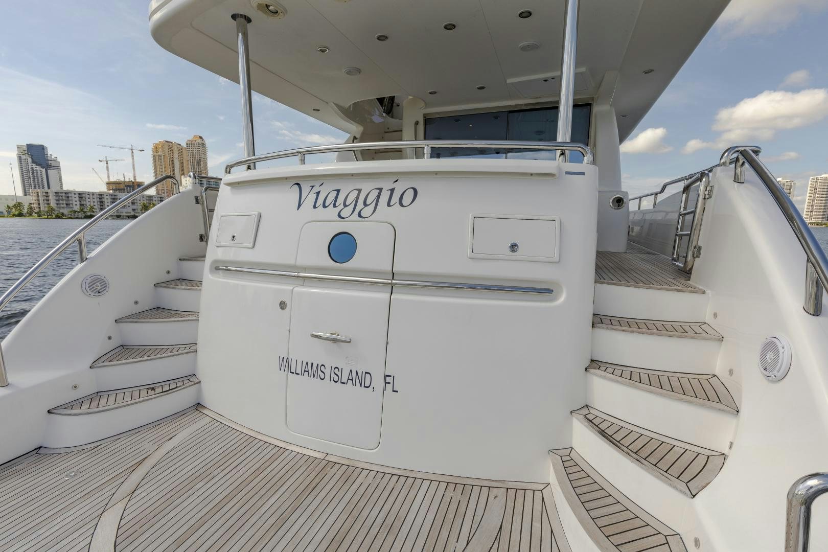 a white machine on a deck aboard VIAGGIO Yacht for Sale