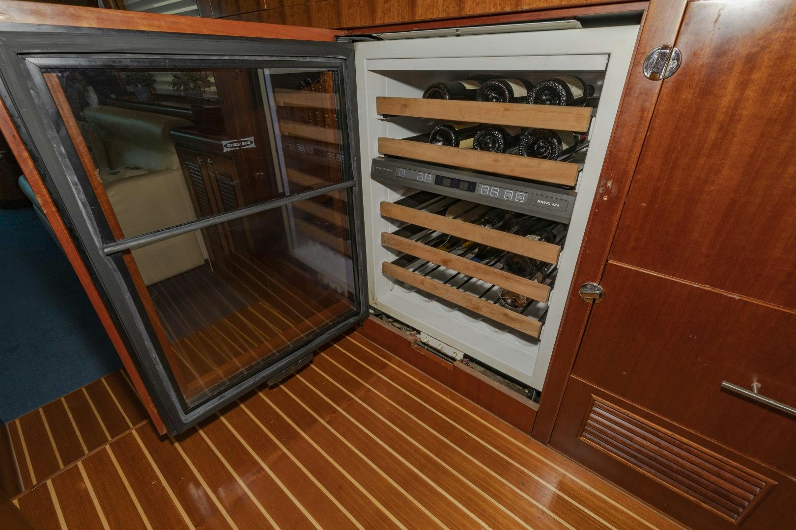 a kitchen with an oven aboard VIAGGIO Yacht for Sale