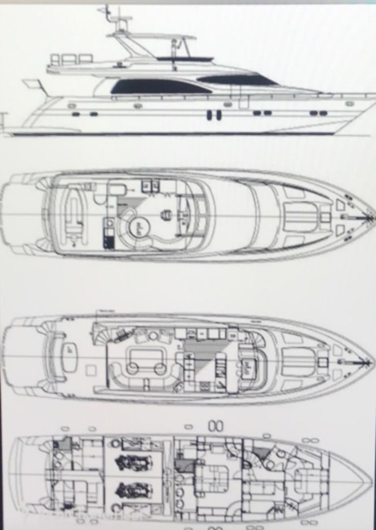 diagram, engineering drawing aboard VIAGGIO Yacht for Sale
