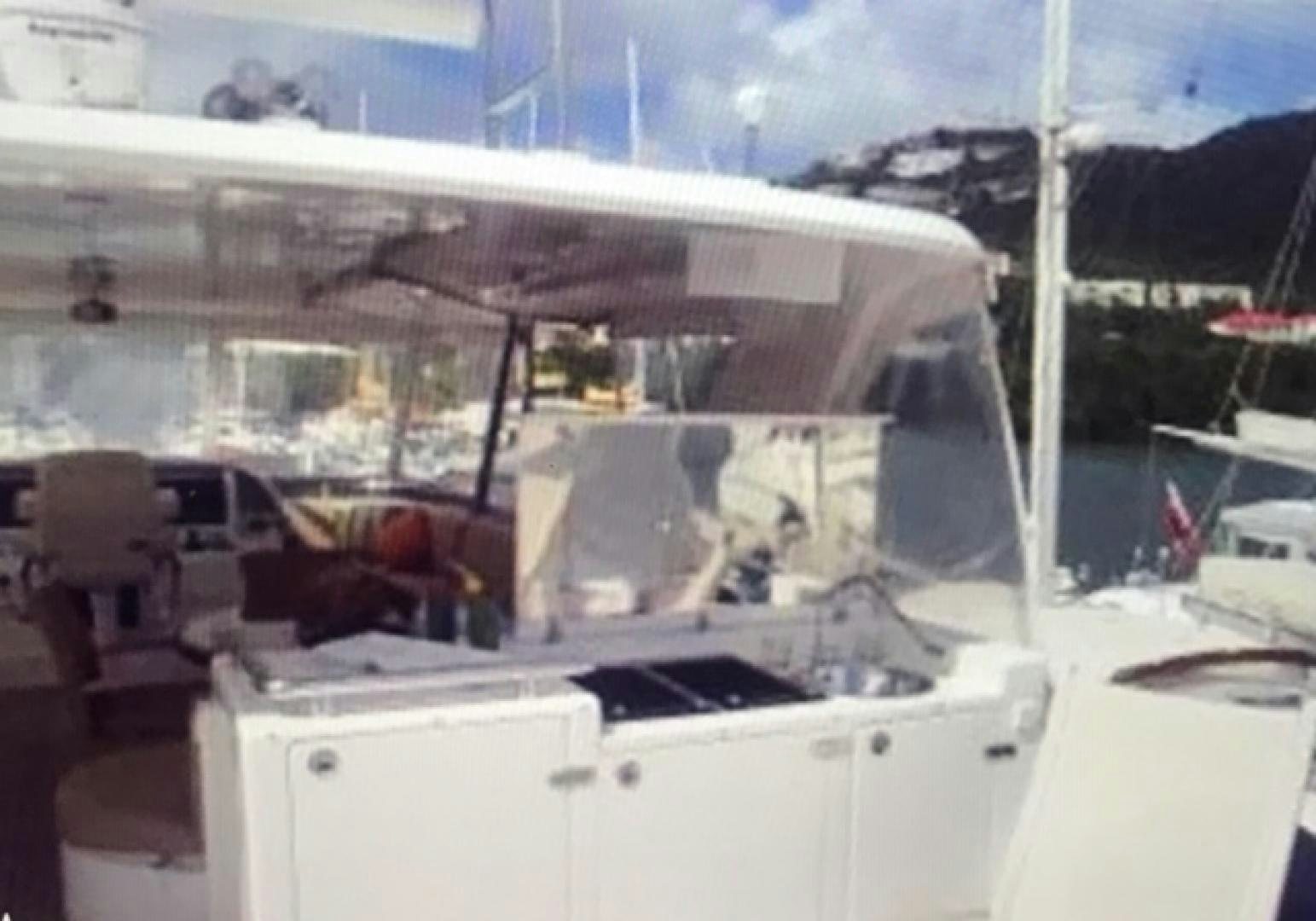 a large white object with a black object on it aboard VIAGGIO Yacht for Sale