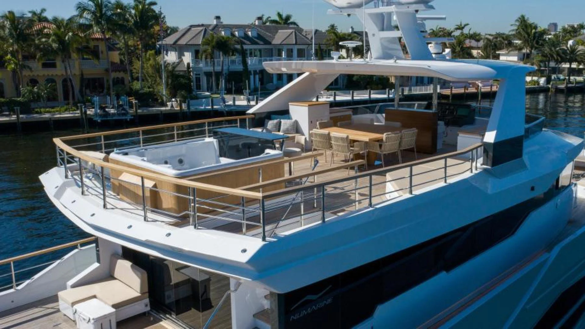 a large swimming pool aboard ZARANIA Yacht for Sale