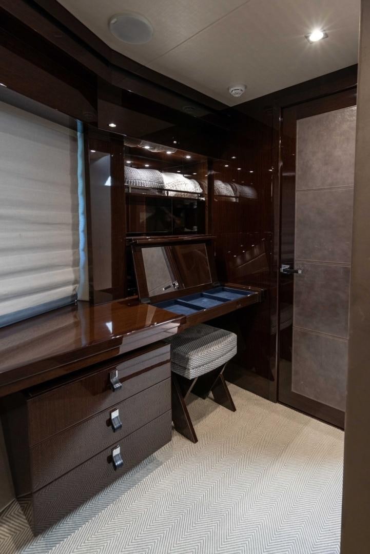 a room with a desk and a chair aboard ENTERPRISE Yacht for Sale
