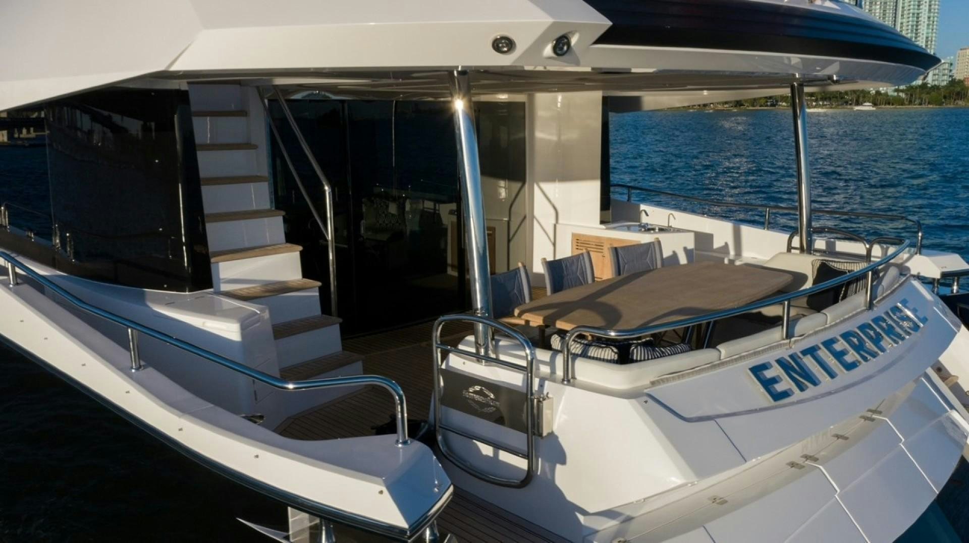 a boat on the water aboard ENTERPRISE Yacht for Sale