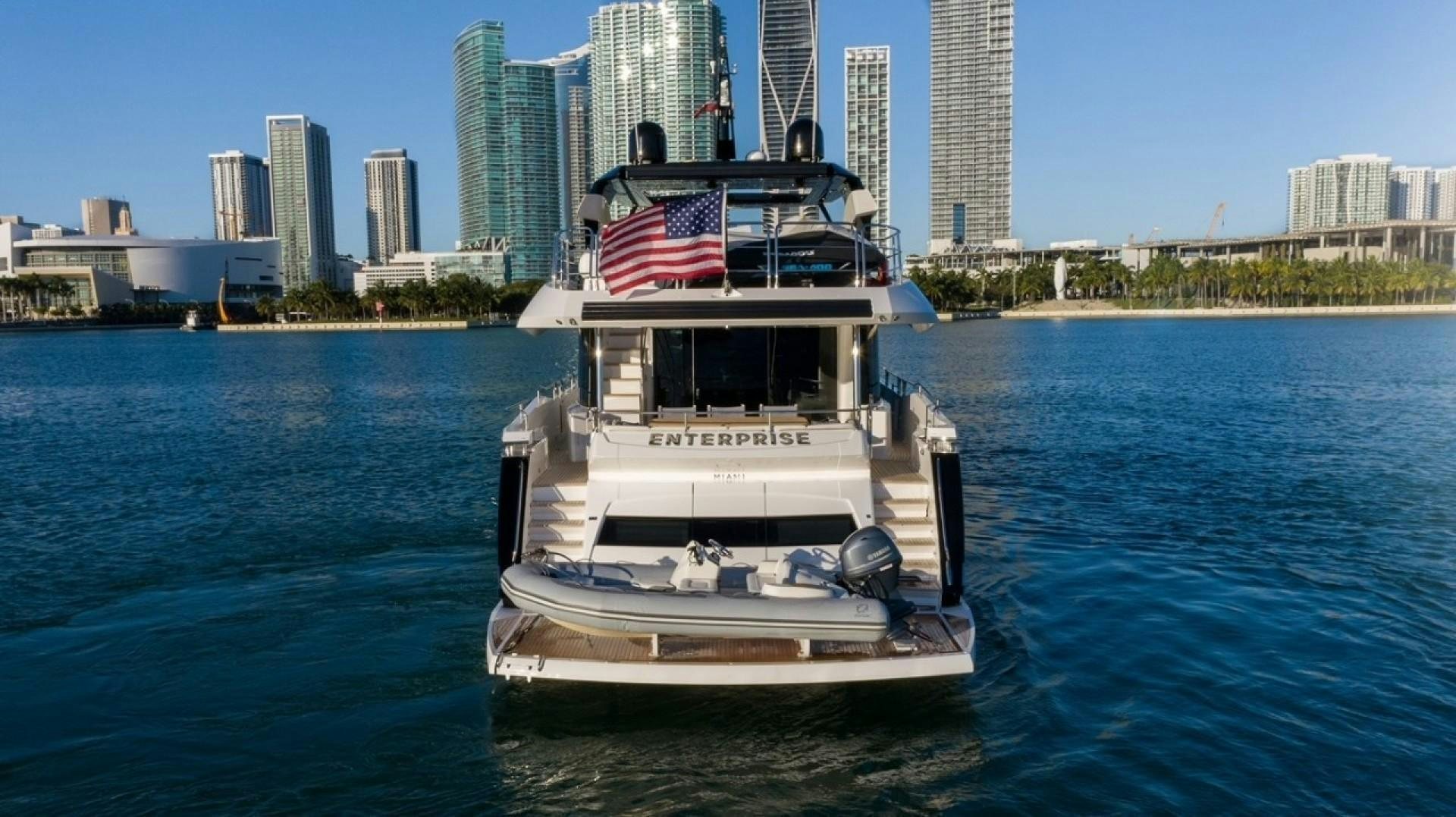 a boat on the water aboard ENTERPRISE Yacht for Sale