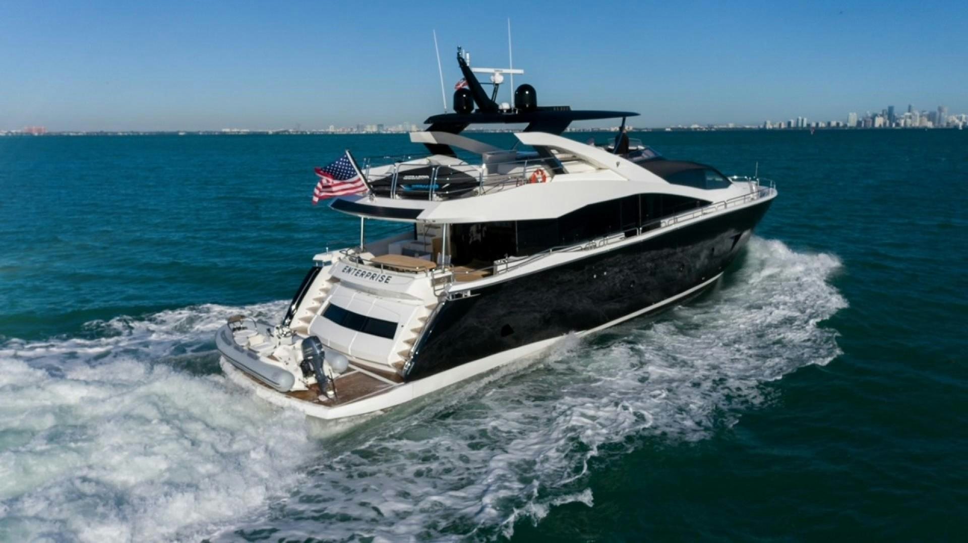 a boat on the water aboard ENTERPRISE Yacht for Sale