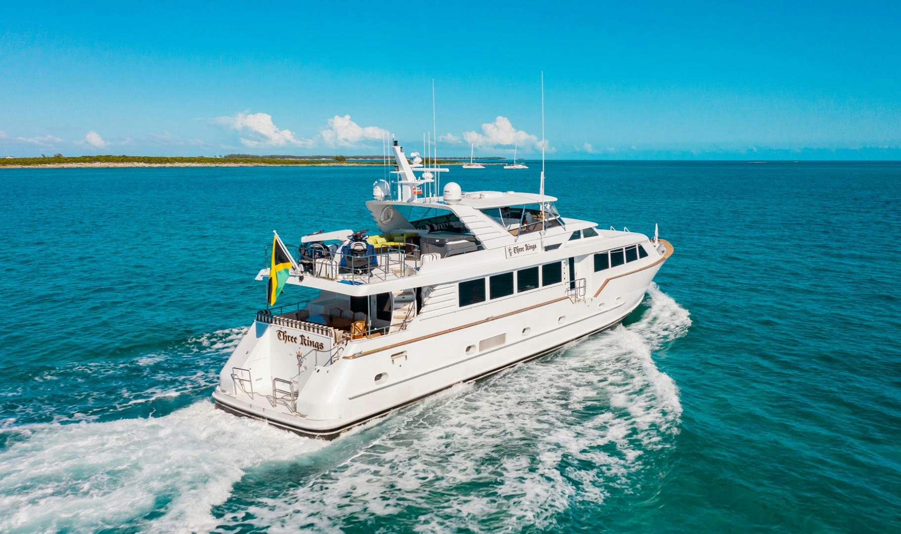 a boat on the water aboard THREE KINGS Yacht for Sale