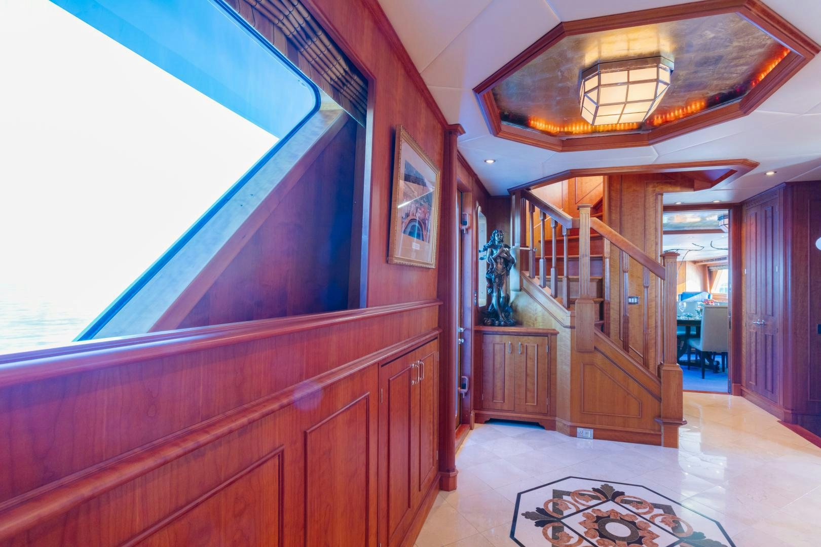 a room with a large screen aboard APHRODITE Yacht for Sale