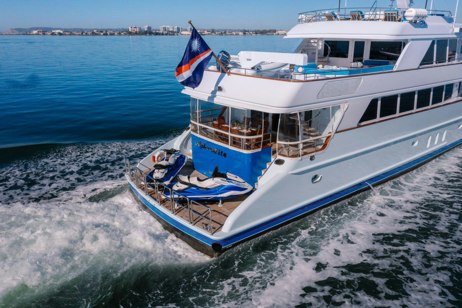 a boat on the water aboard APHRODITE Yacht for Sale