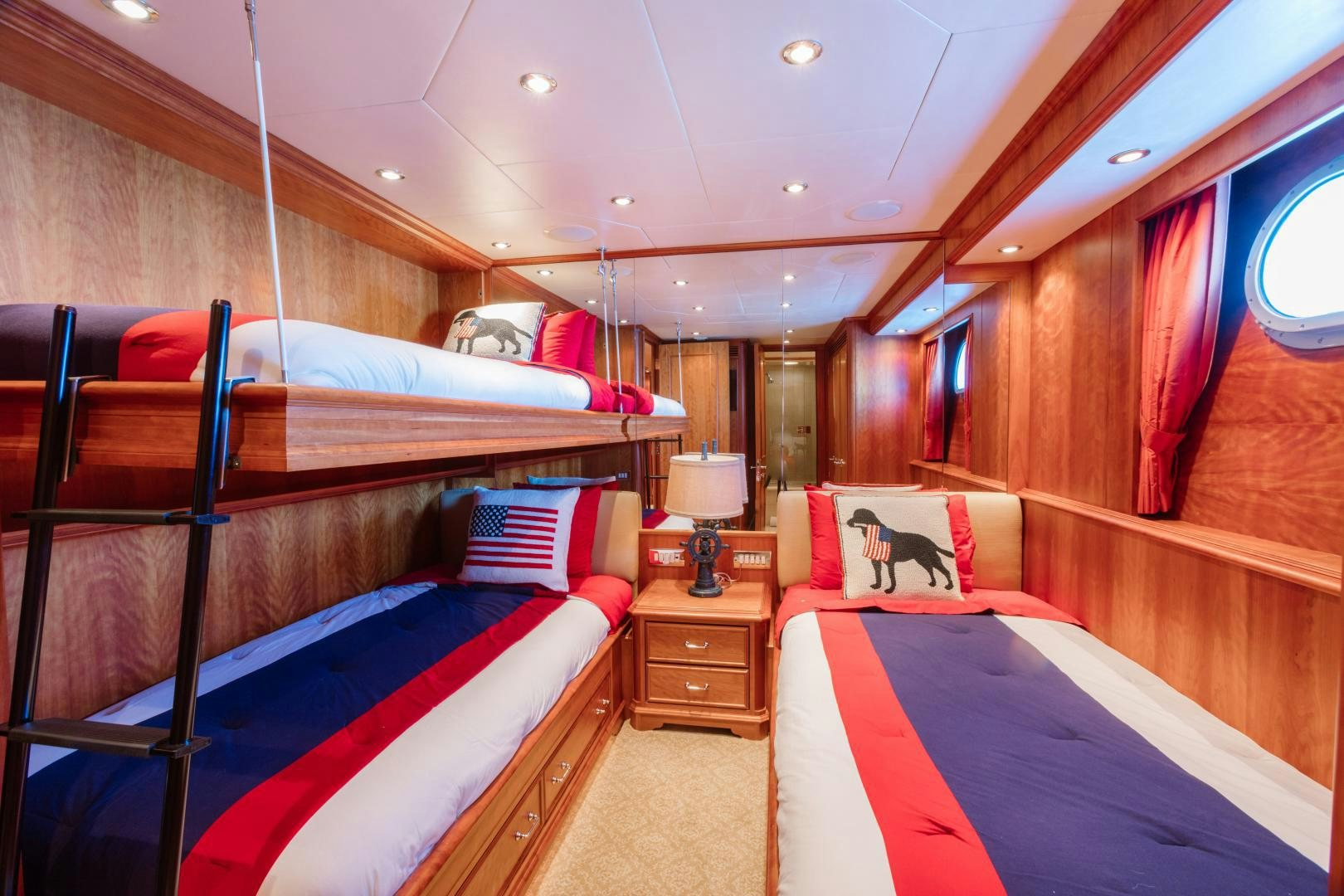 a couple of beds in a cabin aboard APHRODITE Yacht for Sale