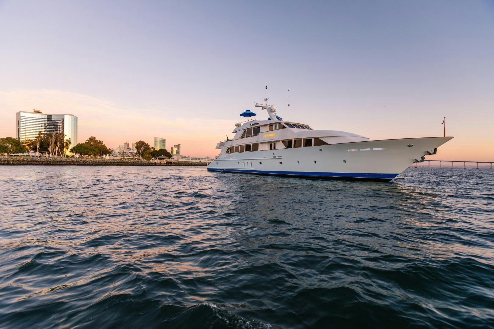 a boat in the water aboard APHRODITE Yacht for Sale