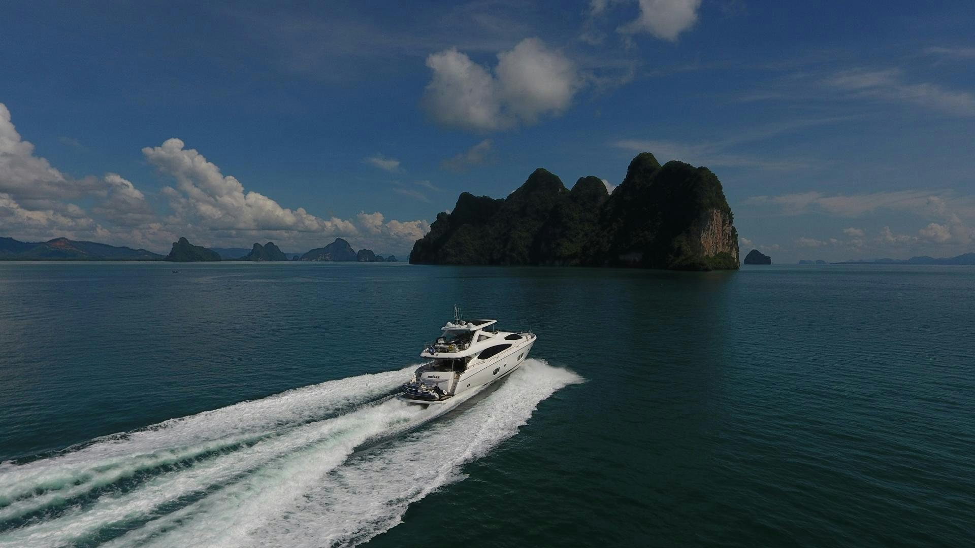a boat on the water aboard SYDNEY Yacht for Sale