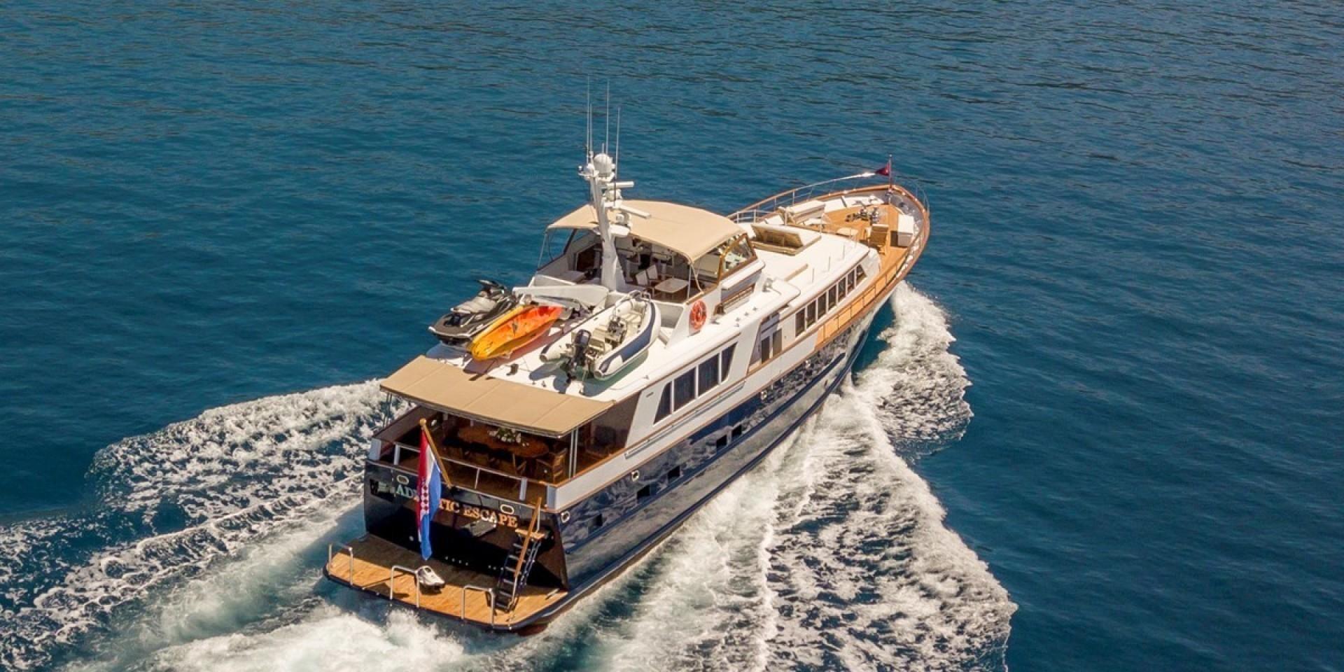 a boat on the water aboard ADRIATIC ESCAPE Yacht for Sale