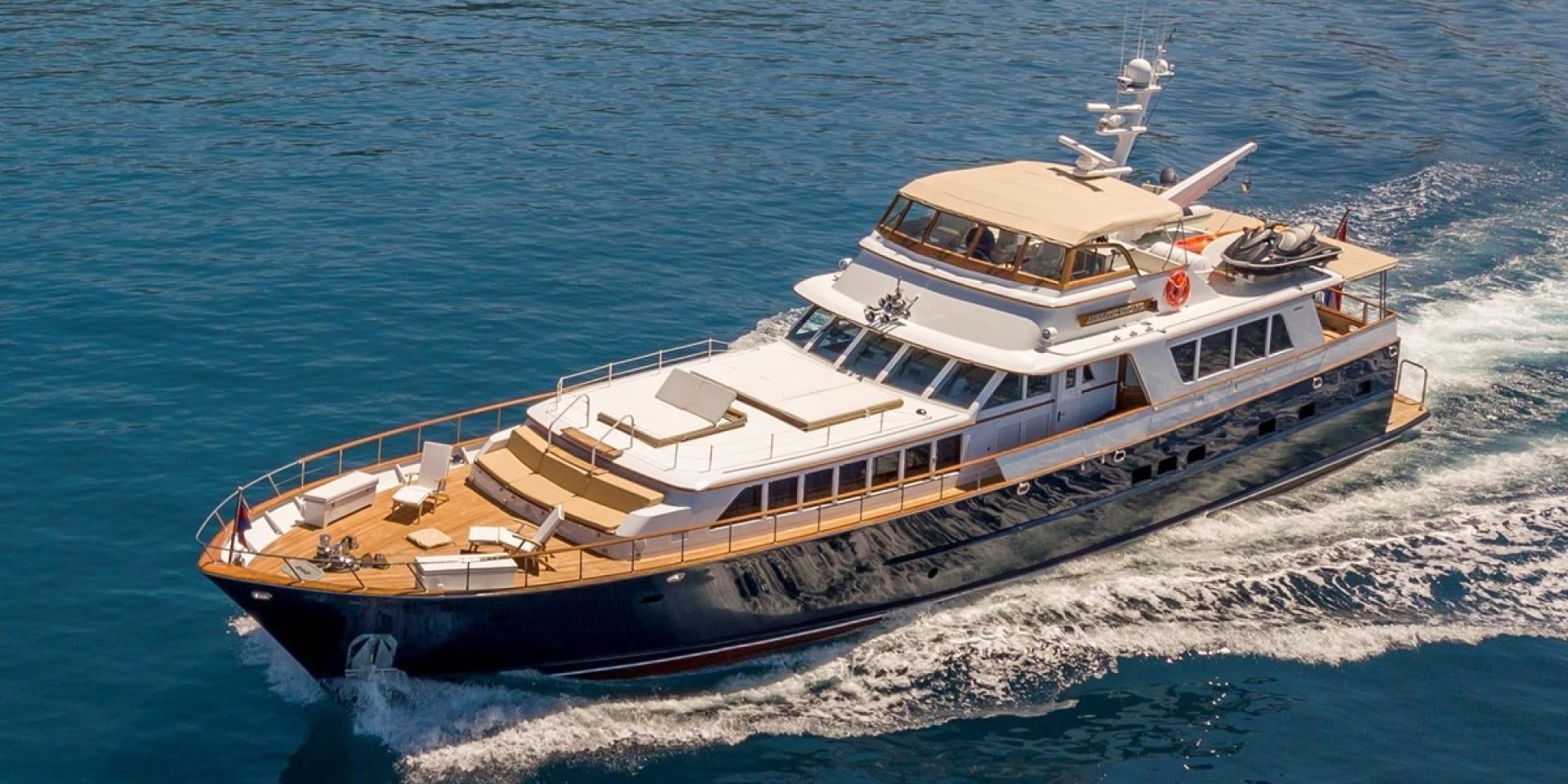 a large boat on the water aboard ADRIATIC ESCAPE Yacht for Sale