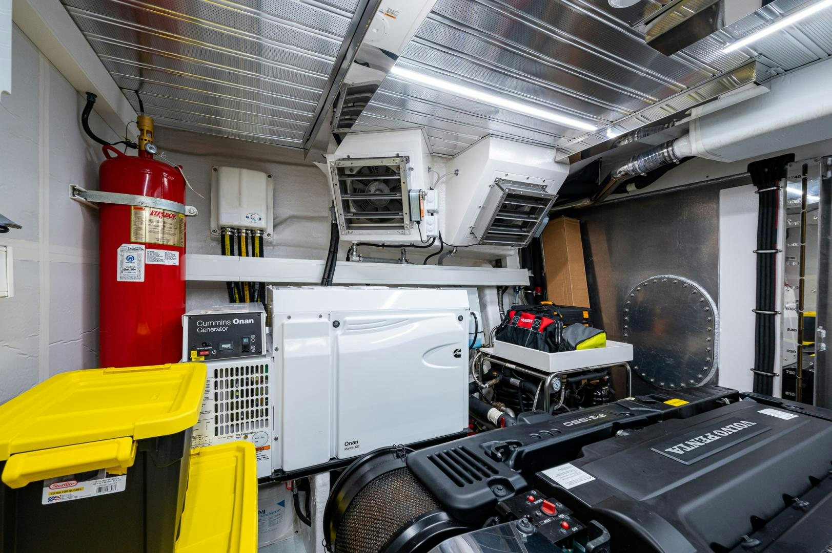 a large factory with machinery aboard LEBRADA Yacht for Sale