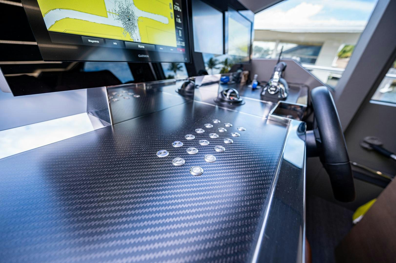 a game console on a table aboard LEBRADA Yacht for Sale