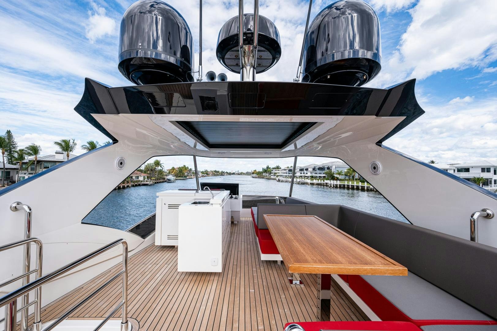 a large ship docked aboard LEBRADA Yacht for Sale