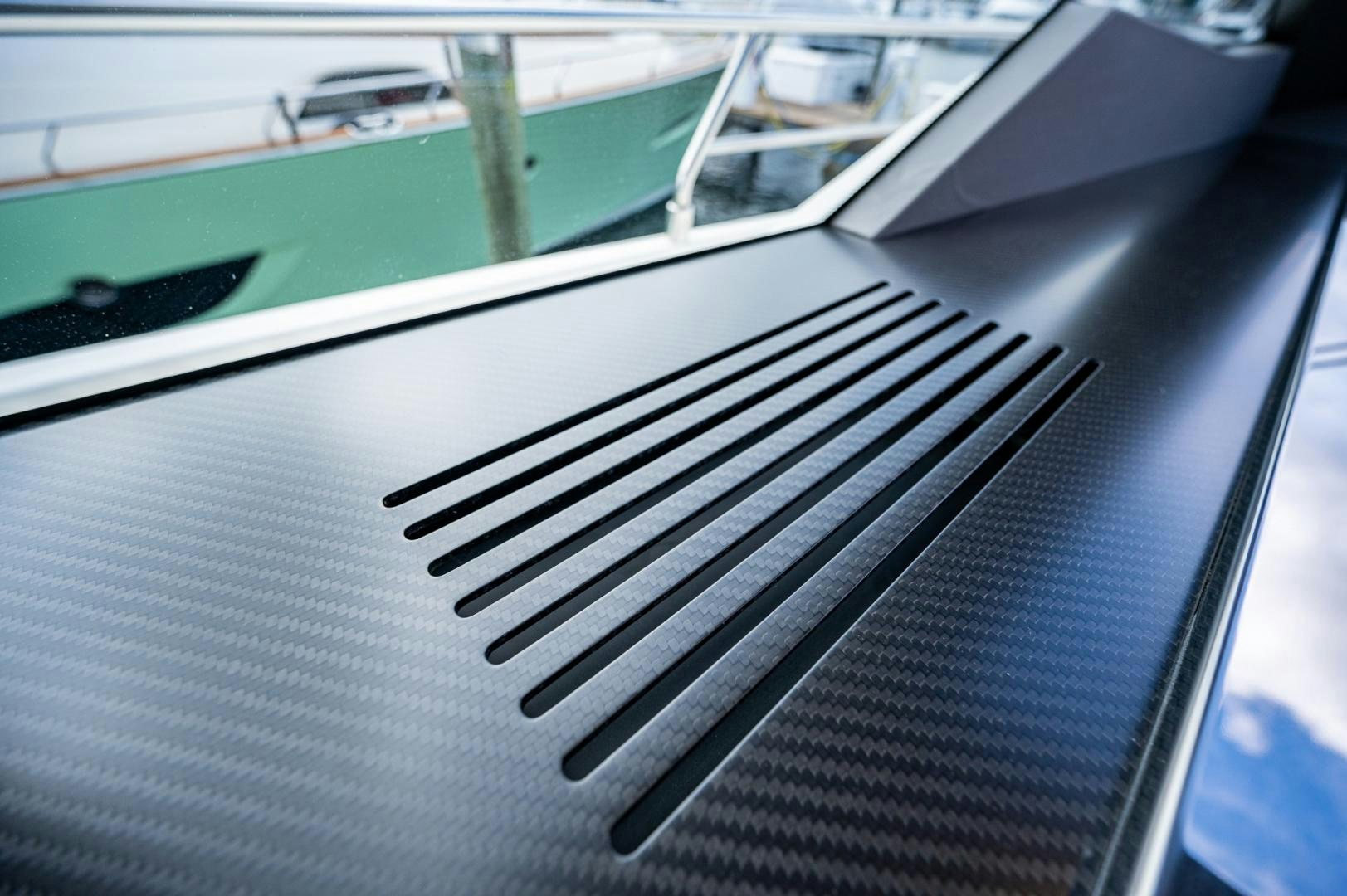 a close-up of a boat aboard LEBRADA Yacht for Sale