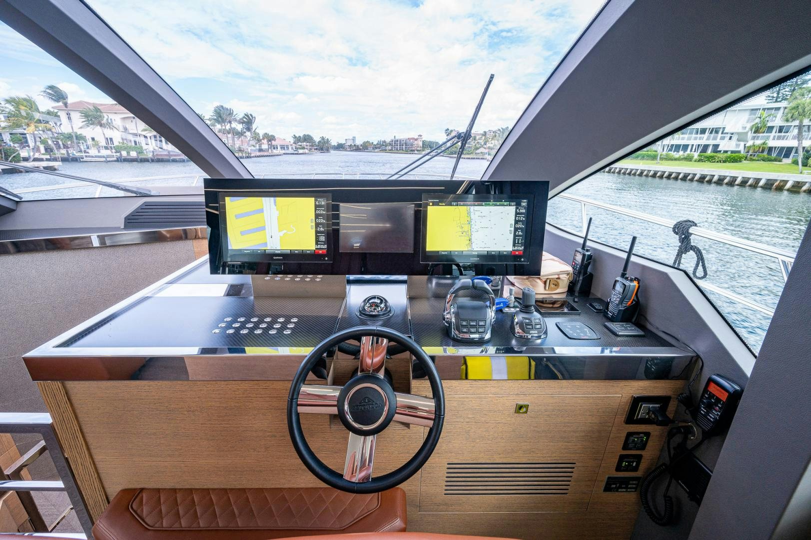 inside of a vehicle aboard LEBRADA Yacht for Sale