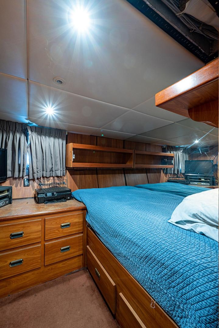 a bedroom with a bunk bed aboard CANDY WORLD Yacht for Sale