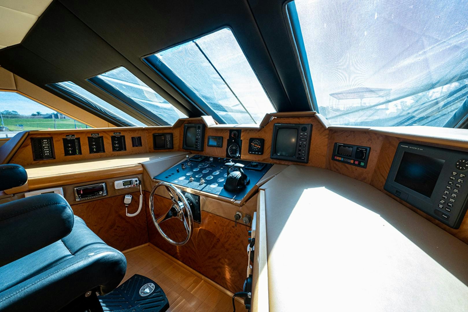 a room with a desk and computer aboard CANDY WORLD Yacht for Sale