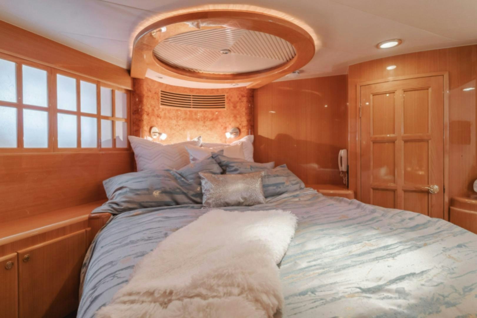 a bed with pillows aboard no exceptions Yacht for Sale
