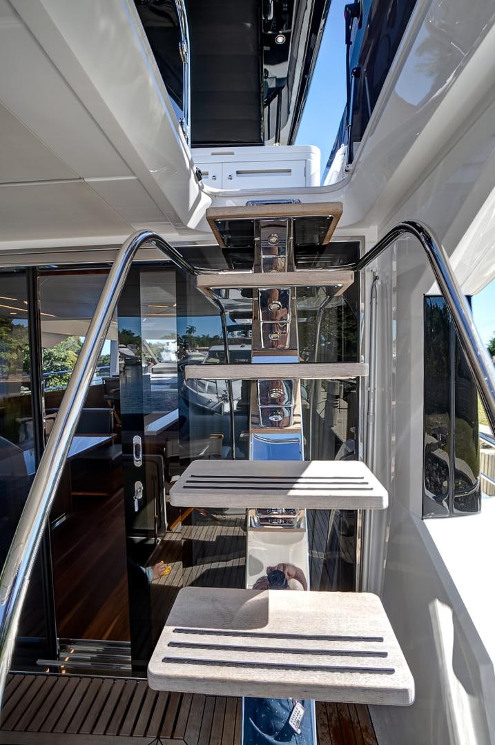 a table on a bus aboard YOUNG HEARTS Yacht for Sale