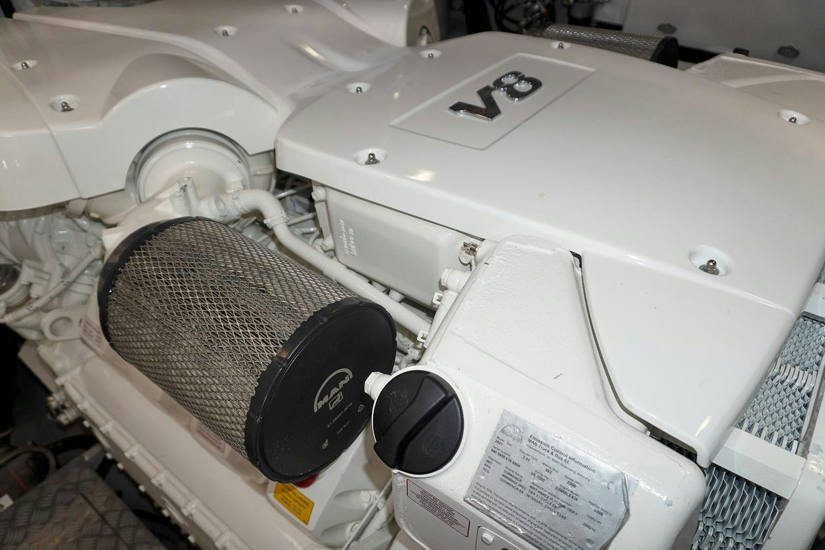 a white washing machine aboard YOUNG HEARTS Yacht for Sale