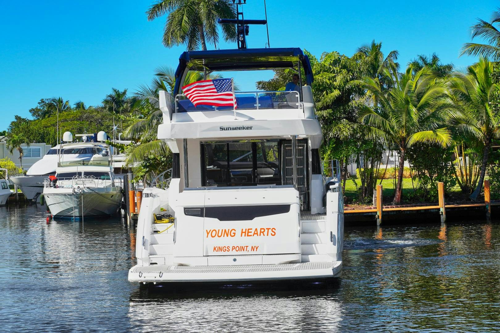 a boat in the water aboard YOUNG HEARTS Yacht for Sale
