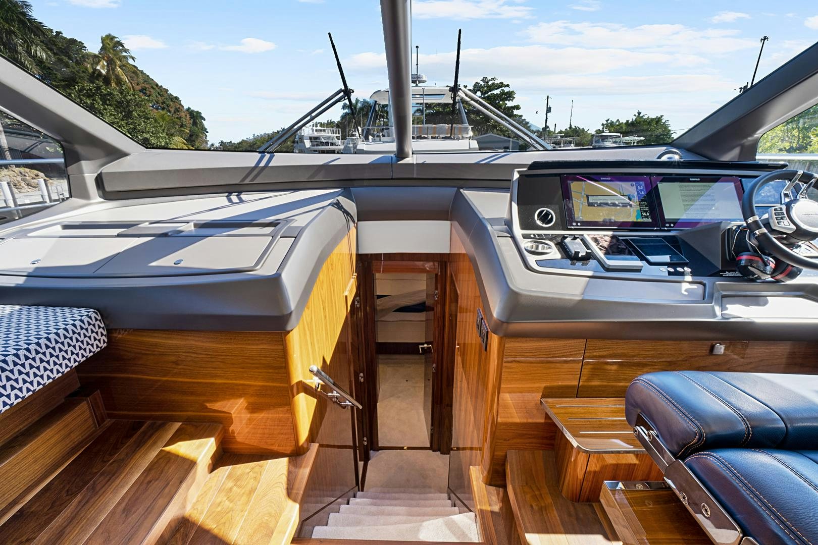 the inside of a boat aboard YOUNG HEARTS Yacht for Sale