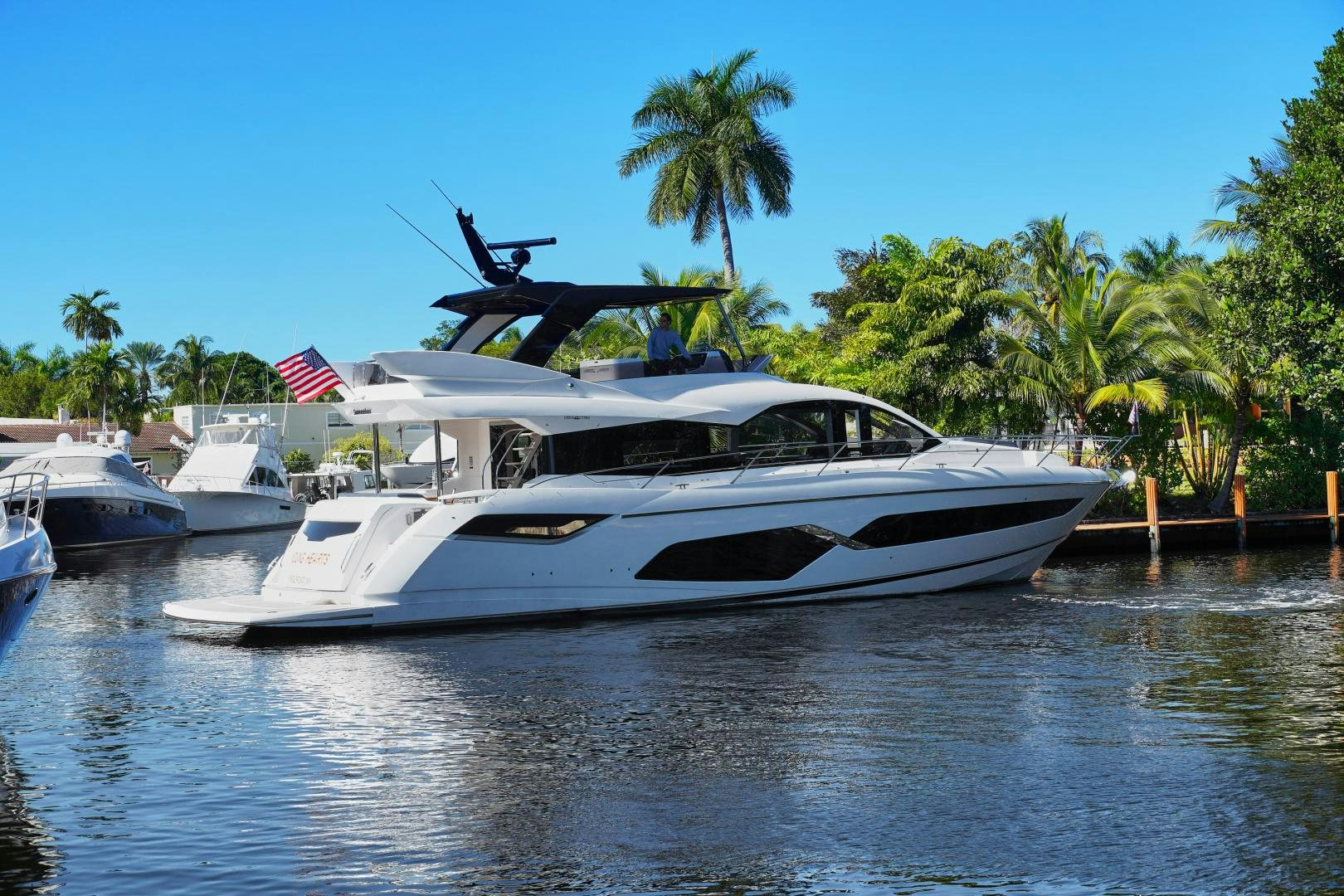 a boat with a gun on the front aboard YOUNG HEARTS Yacht for Sale