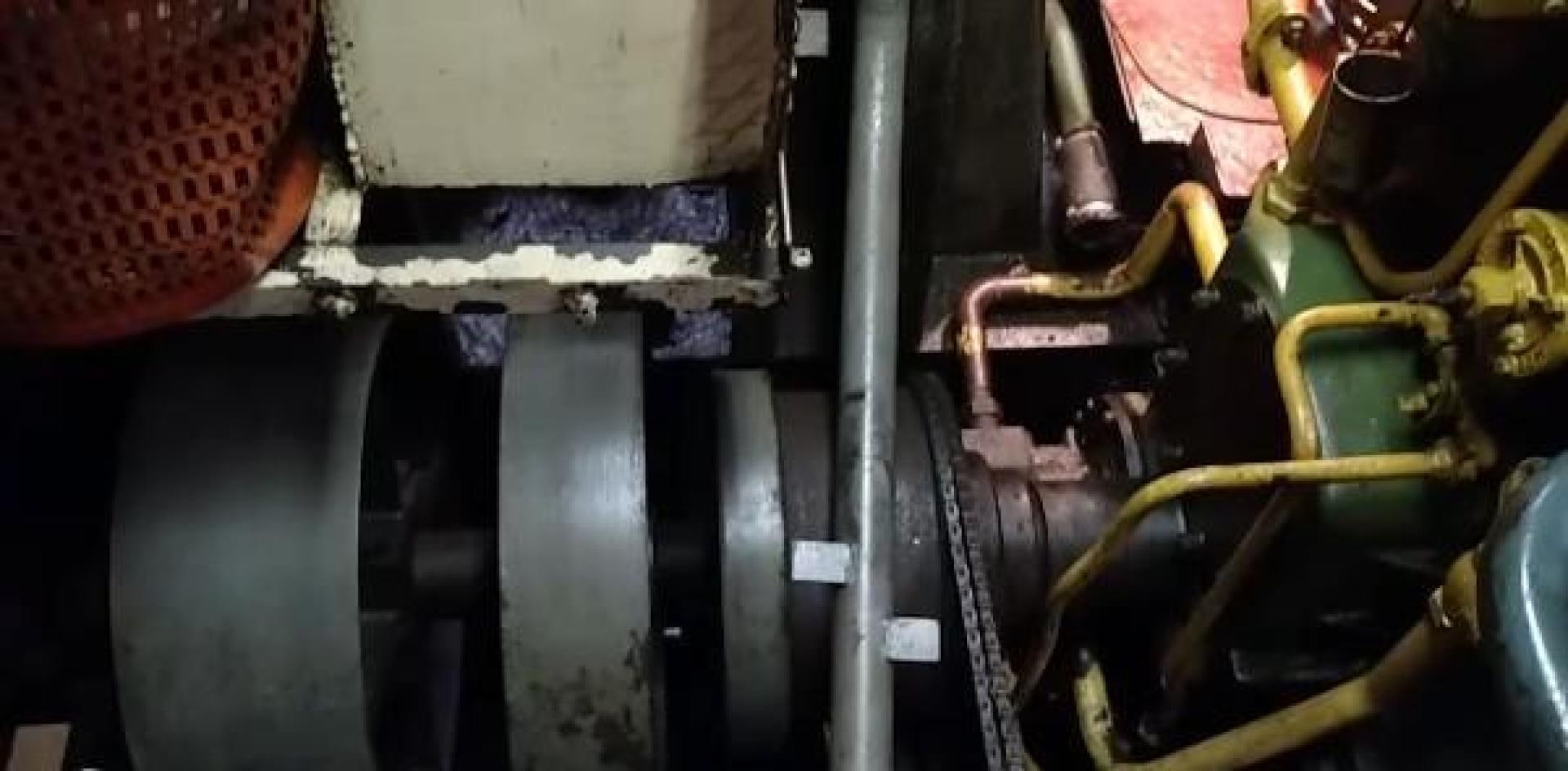 close-up of machinery in a factory aboard WANDERBIRD Yacht for Sale