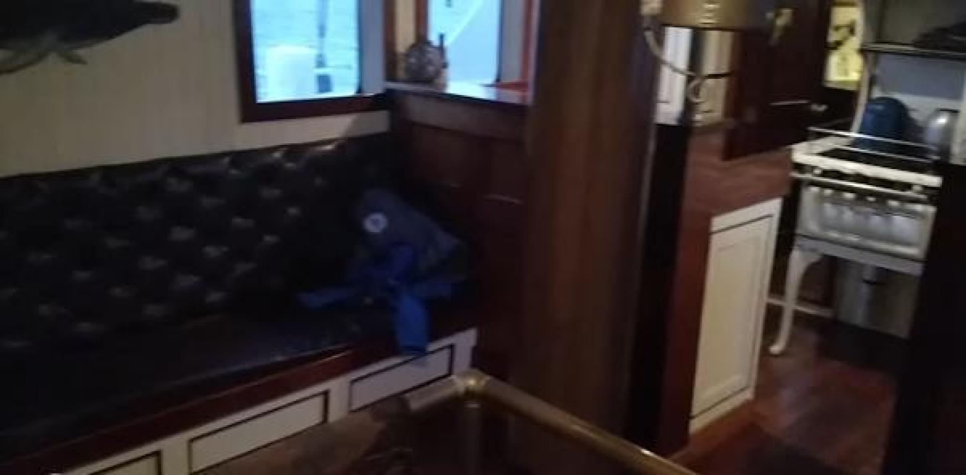 a black keyboard on a desk aboard WANDERBIRD Yacht for Sale