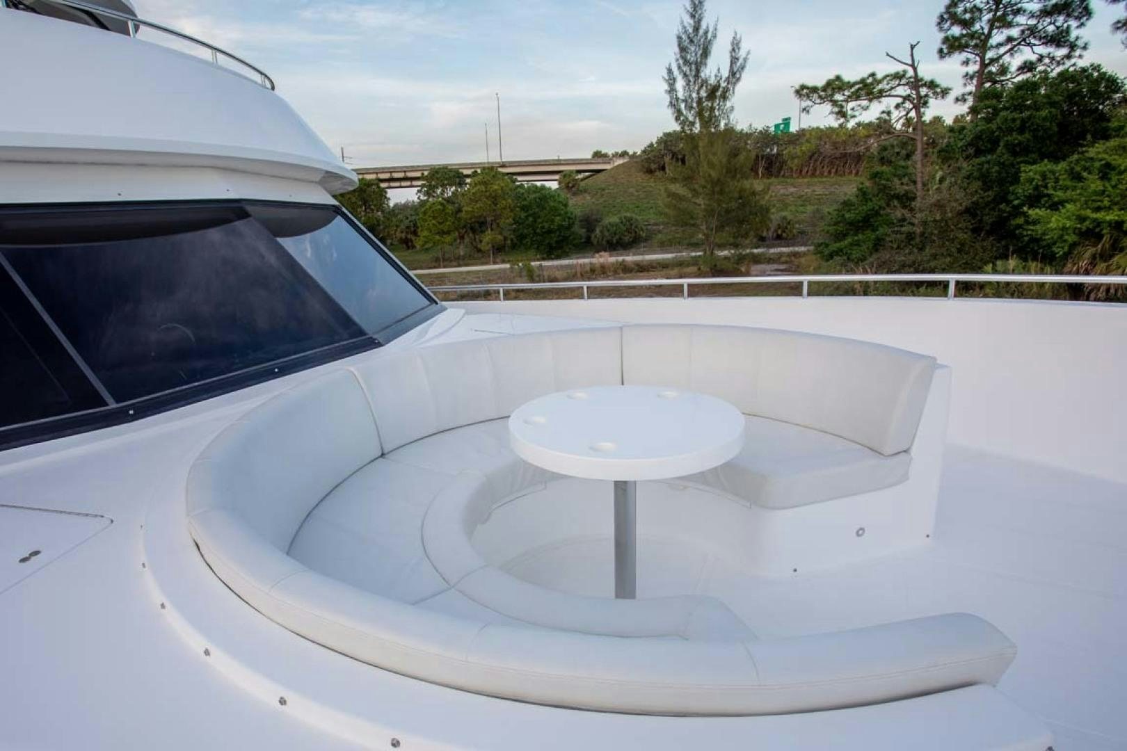 a white table on a white surface aboard LORETTA Yacht for Sale