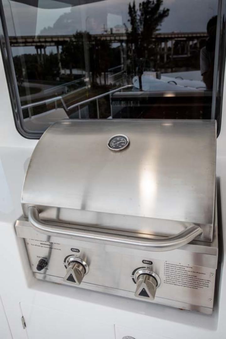 a white rectangular object with a silver object on it aboard LORETTA Yacht for Sale