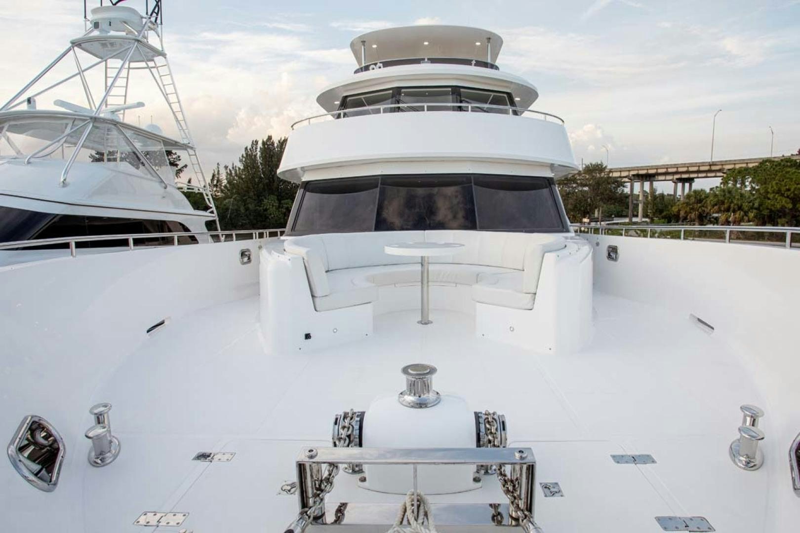 a white building with a dome aboard LORETTA Yacht for Sale