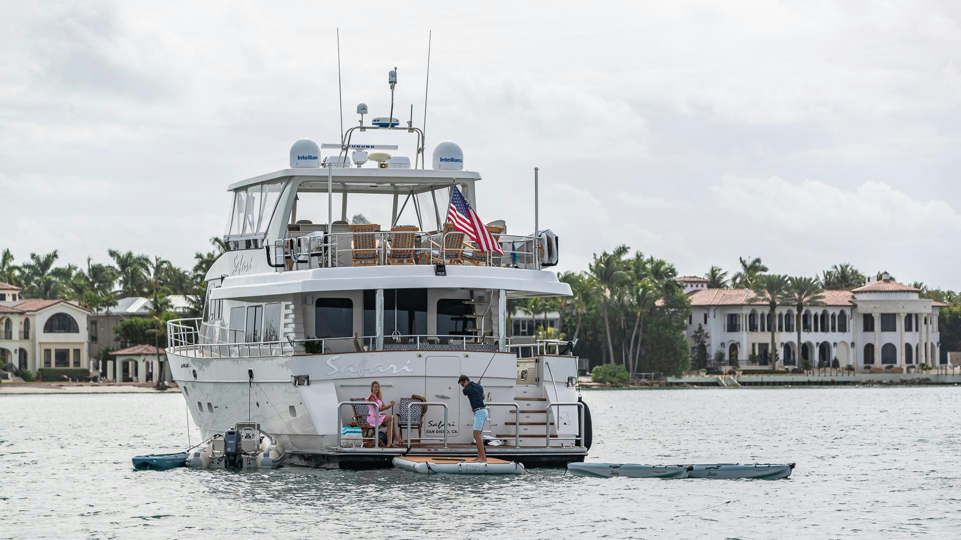 a boat on the water aboard SAFARI Yacht for Sale